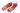 Raffia Wedge Fringe Sandal (Red with Natural Fringe)
