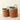 Coral Baskets with Handle, set of 2 - Woven Baskets