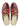 The Artemis Men's Slippers feature a dynamic color combination of red, blue, white, peach, teal, maroon, black, and green. These slippers offer a vibrant mix of bold and soft tones, creating a stylish and eye-catching look.  (Front View)