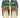 Artemis Design & Co introduces Men's Slippers in a sleek color fusion of blue, white, green, red, and black. Elevate your downtime with these stylish and comfortable slippers, designed for the modern man. The cool tones and bold accents create a contemporary aesthetic, while the meticulous craftsmanship ensures a plush and snug fit. (Front View)