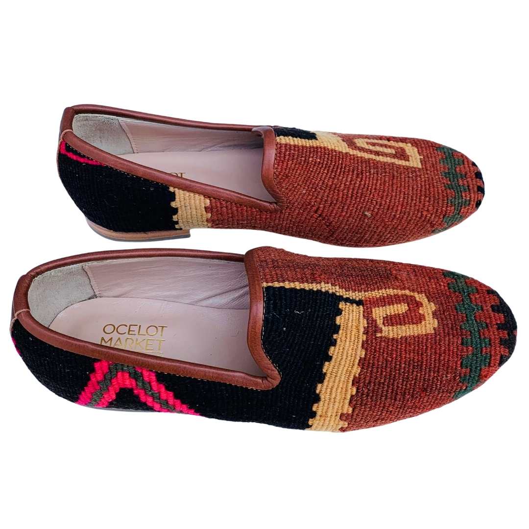 Men's Turkish Kilim Loafers | Rust & Gold-Ocelot Market