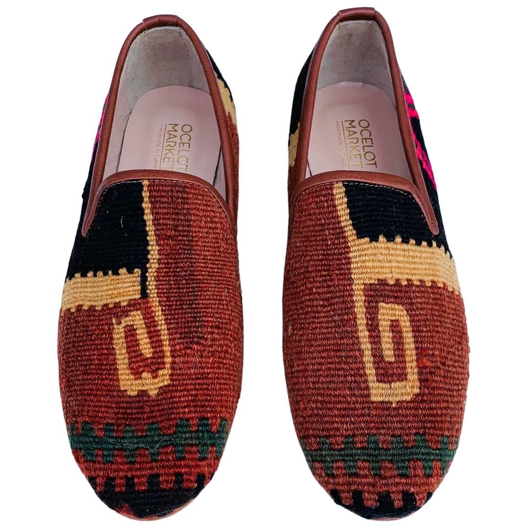 Men's Turkish Kilim Loafers | Rust & Gold-Ocelot Market