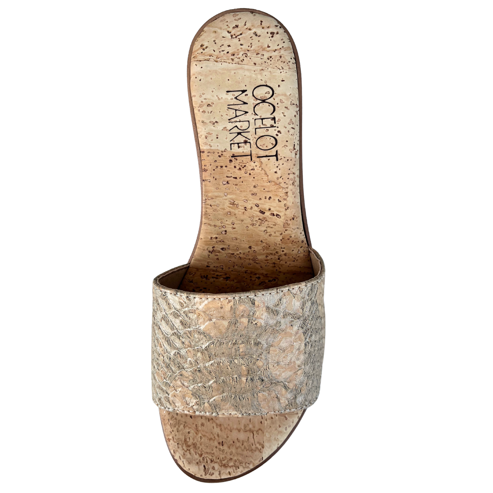 Women's Cork Sandal (Gold Piton)