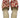 The Artemis Women's Slides feature a chic color combination of white, red, brown, grey, and light orange. These slides offer a balanced mix of bold and neutral tones, creating a stylish and versatile look. (Front View)