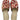 The Artemis Women's Slides feature a chic color combination of white, red, brown, grey, and light orange. These slides offer a balanced mix of bold and neutral tones, creating a stylish and versatile look. (Front View)