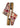 The Artemis Women's Slides feature a chic color combination of white, red, brown, grey, and light orange. These slides offer a balanced mix of bold and neutral tones, creating a stylish and versatile look. (Side View)