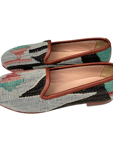 Women's Turkish Kilim Loafer Muted Colors-Ocelot Market