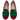 Women's Turkish Kilim Loafers Green & Red-Ocelot Market