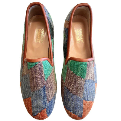 Men's Turkish Kilim Loafers | Muted Multicolor