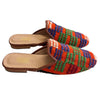 Men's Turkish Kilim Mules | Red with Green & Blue