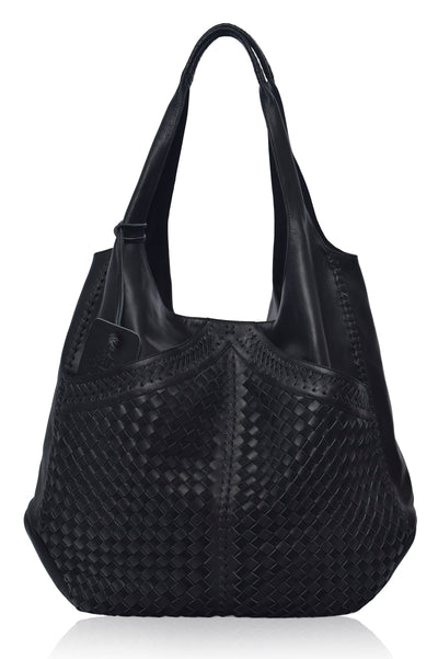 French Lover Oversized Hobo Bag in Black