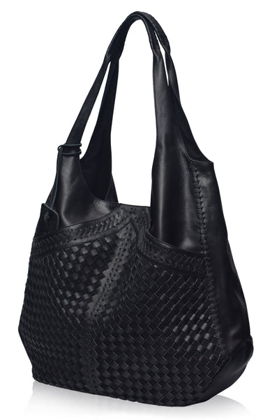 French Lover Oversized Hobo Bag in Black