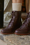 Desert Seeker Combat Leather Boots in Dark Brown
