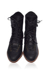 Desert Seeker Combat Leather Boots in Black