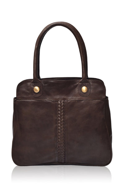 Freedom Leather Tote in Vintage Beige