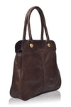 Freedom Leather Tote in Dark Brown