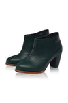 Monte Carlo Leather Booties in Emerald