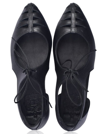 ELF Eden Pointy Toe Ballet Flats in Black