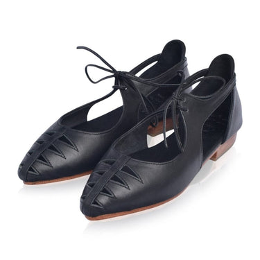 ELF Eden Pointy Toe Ballet Flats in Mint Black / 5