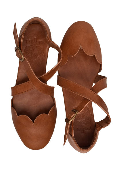 ELF Mangrove Leather Flats Vintage Camel / 5