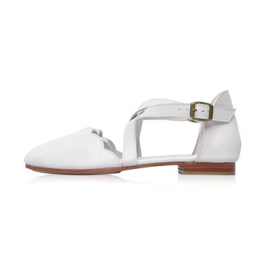 ELF Mangrove Leather Flats in White