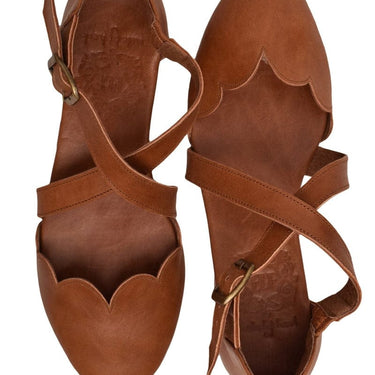 ELF Mangrove Leather Flats in White Vintage Camel / 5
