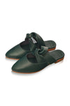 ELF Taj Mahal Pointy Toe Mules Emerald / 6