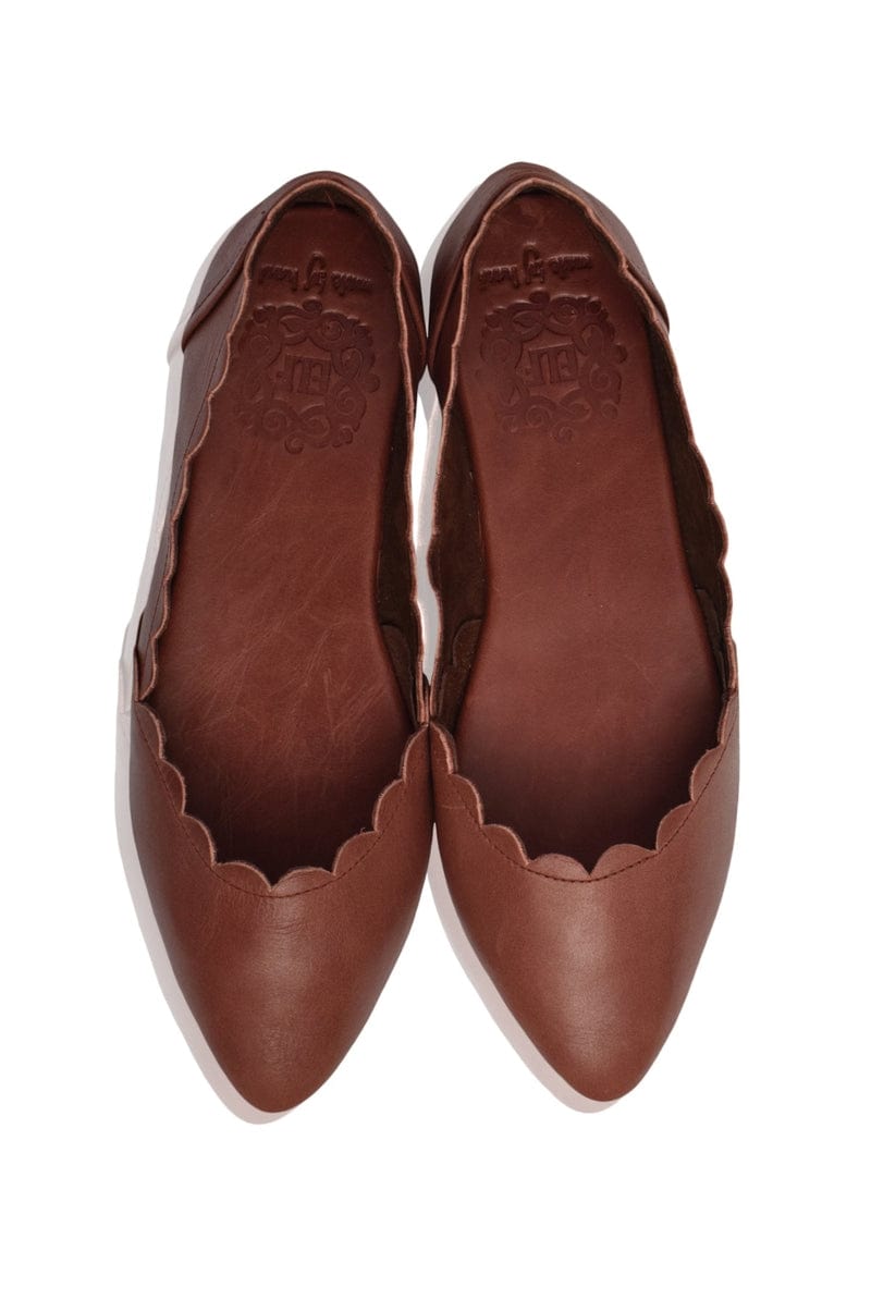 ELF Valentina Leather Ballet Flats Vintage Brown / 4