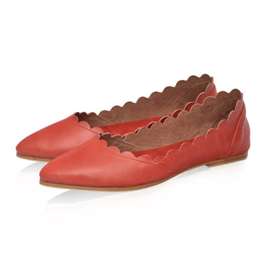 ELF Valentina Leather Ballet Flats Vintage Red / 4