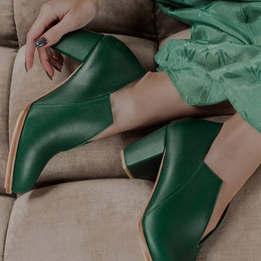 ELF Ange Leather Heel Booties