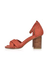 ELF Bahamas Block Heel Sandals Vintage Red / 5