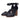 ELF Flamingo Leather Heels in White Black / 5