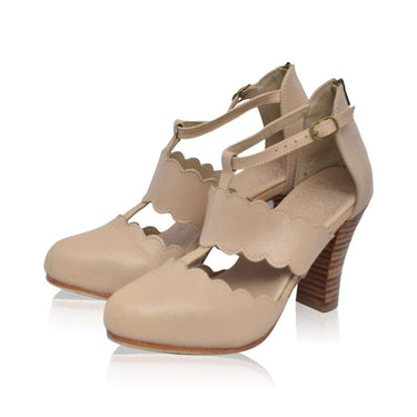 ELF Incognito Leather Heels Ivory / 4