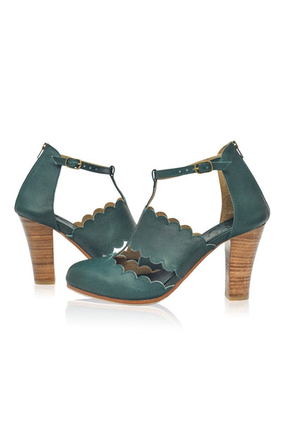ELF Incognito Leather Heels Emerald / 4