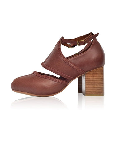 ELF Serenity Leather Heels Vintage Brown / 5