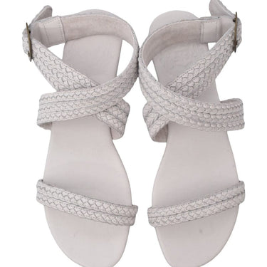 ELF Orra Greek Leather Sandals Pure White / 5