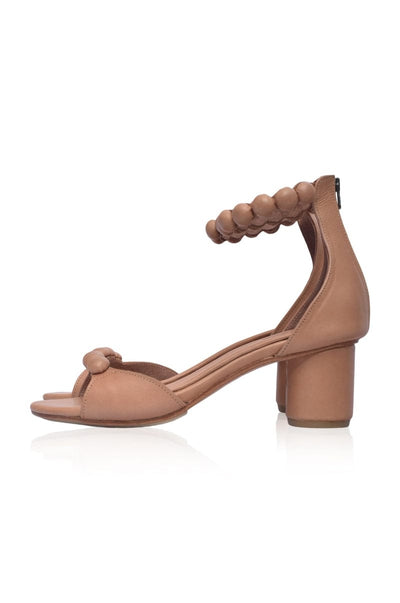 ELF Candy Round Heel Sandals in Vintage Beige