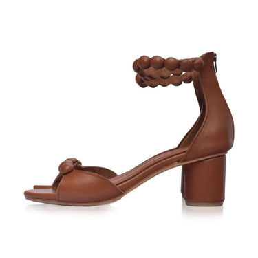 ELF Candy Round Heel Sandals in Vintage Beige Vintage Camel / 5