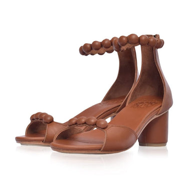 ELF Candy Round Heel Sandals in Vintage Camel