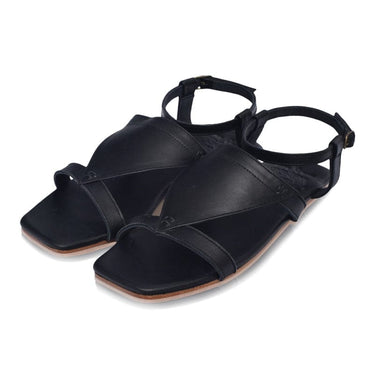 ELF Kanvaz Ankle Strap Sandals in Black