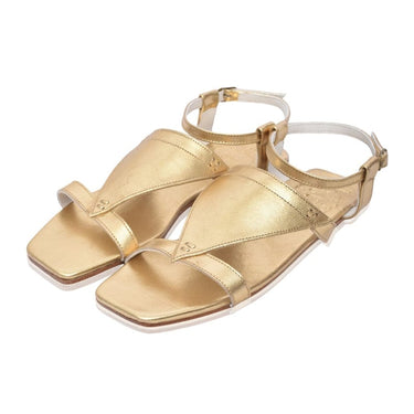 ELF Kanvaz Ankle Strap Sandals in Mint Gold / 5