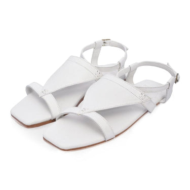 ELF Kanvaz Ankle Strap Sandals in Mint Pure White / 5