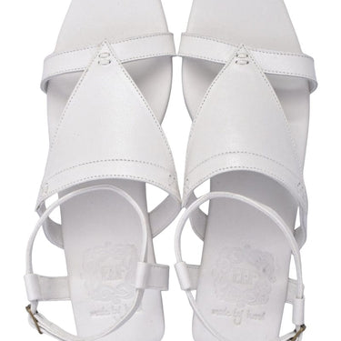 ELF Kanvaz Ankle Strap Sandals in Pure White