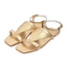 ELF Kanvaz Ankle Strap Sandals in Pure White Gold / 5
