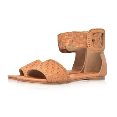 ELF Madagascar Woven Leather Sandals Light Tan / 5