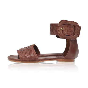 ELF Madagascar Woven Leather Sandals Vintage Brown / 5
