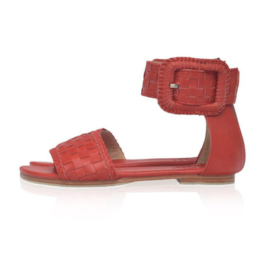 ELF Madagascar Woven Leather Sandals Vintage Red / 5