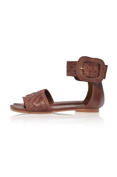 ELF Madagascar Woven Leather Sandals Vintage Brown / 5