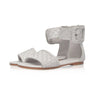 ELF Madagascar Woven Leather Sandals by ELF Pure White / 5