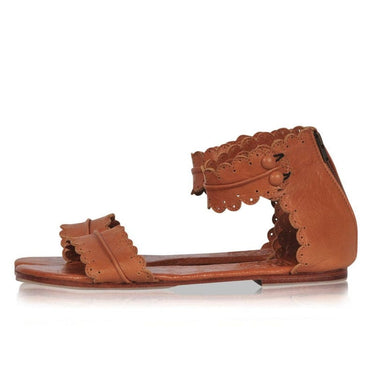 ELF Midsummer Sandals in White Dark Tan / 6